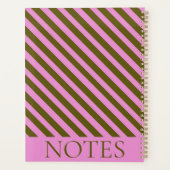 Paarse en groene diagonale streep Modern Minimalis Planner (Achterkant)