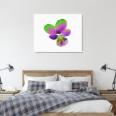 Paarse en groene doek canvas afdruk (Insitu (Slaapkamer))