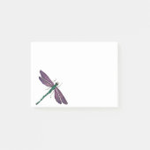 Paarse en groene dragonfly post-it® notes (Voorkant)