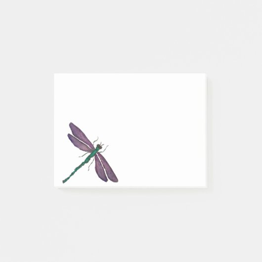 Paarse en groene dragonfly post-it® notes (Voorkant)