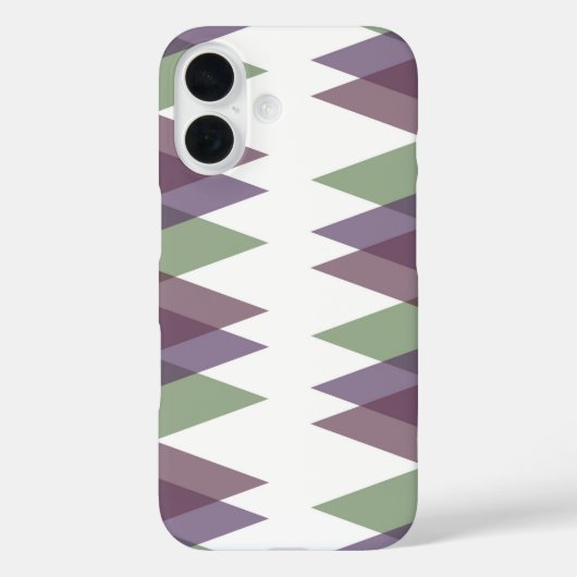 Paarse en groene driehoeken Case-Mate iPhone case (Achterkant)
