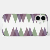 Paarse en groene driehoeken Case-Mate iPhone case (Achterkant (horizontaal))