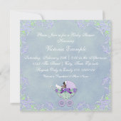 Paarse en groene etnische Baby shower Kaart (Achterkant)