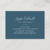 Paarse en groene Eucalyptus | Blauw Visitekaartje (Achterkant)