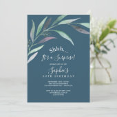 Paarse en groene Eucalyptus | Blauwe verrassingspa Kaart (Staand voorkant)