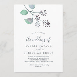 Paarse en groene eucalyptus Het huwelijk van Kaart