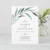 Paarse en groene eucalyptus in één keer kaart (Staand voorkant)