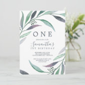 Paarse en groene Eucalyptus Kaart (Staand voorkant)