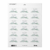 Paarse en groene Eucalyptus RSVP-Adresetiketten Etiket (Full Sheet)