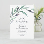 Paarse en groene "Eucalyptus Surprise" Kaart (Staand voorkant)