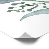 Paarse en groene Eucalyptus Vrijgezellenfeest Welk Poster (Hoek)