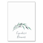 Paarse en groene Eucalyptusbuffet-voedseletiketten Kaart (Voorkant)