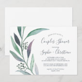 Paarse en groene Eucalyptuscoupeschower Kaart (Voorkant / Achterkant)