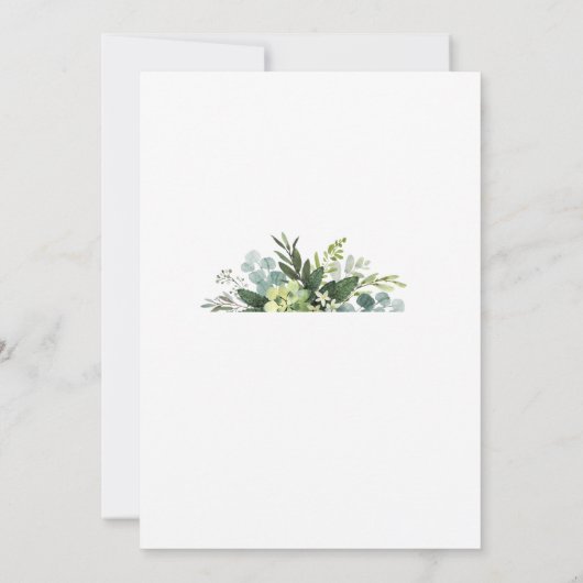 Paarse en groene Floral meisjes Verjaardagsfeest Kaart (Achterkant)