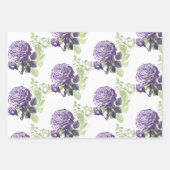 Paarse en groene "Floral wrapping Sheets" Inpakpapier Vel (Voorkant 2)