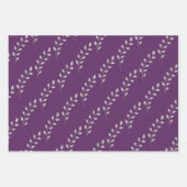 Paarse en groene "Floral wrapping Sheets" Inpakpapier Vel (Voorkant 2)