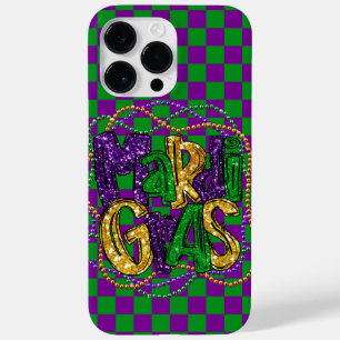 PAARSE EN GROENE GECONTROLEERDE PATROON COLORFUL B Case-Mate iPhone 14 PRO MAX HOESJE