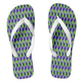 Paarse en groene geometrische paar Teenslippers (Voetbed)