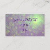 Paarse en groene gordelroos visitekaartje (Achterkant)