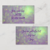 Paarse en groene gordelroos visitekaartje (Voorkant / Achterkant)