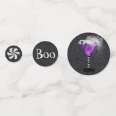 Paarse en groene Halloween Boo Cocktail Party Confetti (Voorkanten)