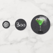 Paarse en groene Halloween Boo Cocktail Party Confetti (Achterkanten)