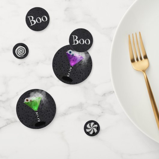 Paarse en groene Halloween Boo Cocktail Party Confetti (Groep)