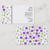 Paarse en Groene Hexagon Vlekken Visitekaartje (Voorkant / Achterkant)
