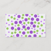 Paarse en Groene Hexagon Vlekken Visitekaartje (Achterkant)