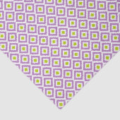 Paarse en groene Ikat Diamonds Tissuepapier (Detail)