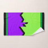 Paarse en groene jagged geo bad handdoek (Handdoek)