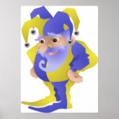 Paarse en groene jester poster (Voorkant)