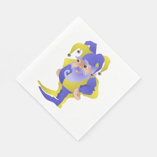 Paarse en groene jester servet (Hoek)