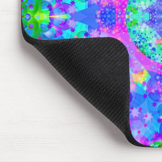 Paarse en groene Kaleidoscoop Fractal Muismat (Hoek)