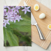 Paarse en groene keukenhanddoeken van Floral (Quarter Fold)