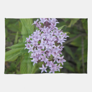 Paarse en groene keukenhanddoeken van Floral