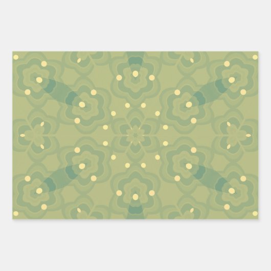 Paarse en groene kleurenpalet inpakpapier vel (Voorkant 3)