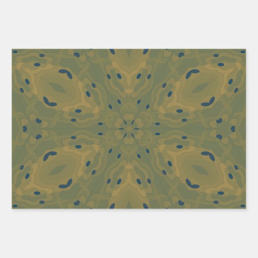 Paarse en groene kleurenpalet inpakpapier vel (Voorkant)