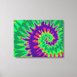 Paarse en groene kleurstof 24-inch x18-inch art canvas afdruk