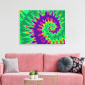 Paarse en groene kleurstof 24-inch x18-inch art canvas afdruk (Insitu (Woonkamer))