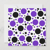 Paarse en groene koekjes Birthday Party Kaart (Achterkant)