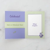 Paarse en groene koffieminnaar kaart (Binnen)