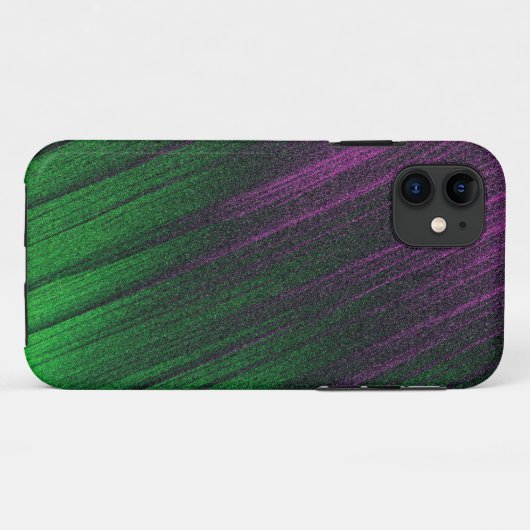 Paarse en Groene Metallic Frost Telefoon Case (Achterkant (horizontaal))