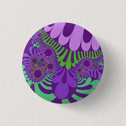 Paarse en groene modus ronde button 3,2 cm (Voorkant)