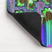 Paarse en groene organische fractale Muismat (Hoek)