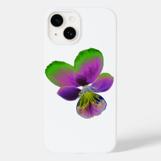 Paarse en groene Pansy Case-Mate iPhone Case (Achterkant)