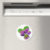 Paarse en groene Pansy Magnet (Insitu (Vaatwasser))