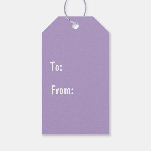 Paarse en groene plaid cadeaulabel (Achterkant)