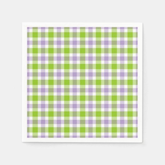 Paarse en groene plaid servet (Voorkant)