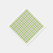 Paarse en groene plaid servet (Hoek)